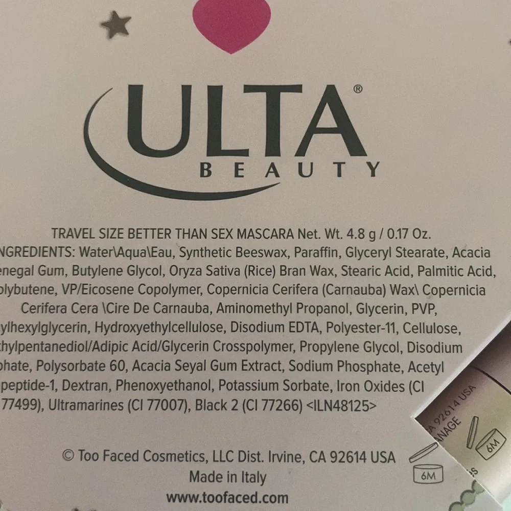 TOO FACED Better Than Sex Mascara Travel Purse Size 0.17oz